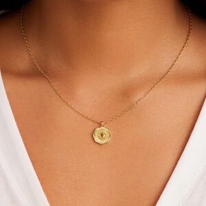 Gorjana Gold Garnet Necklace - January Birthstone
